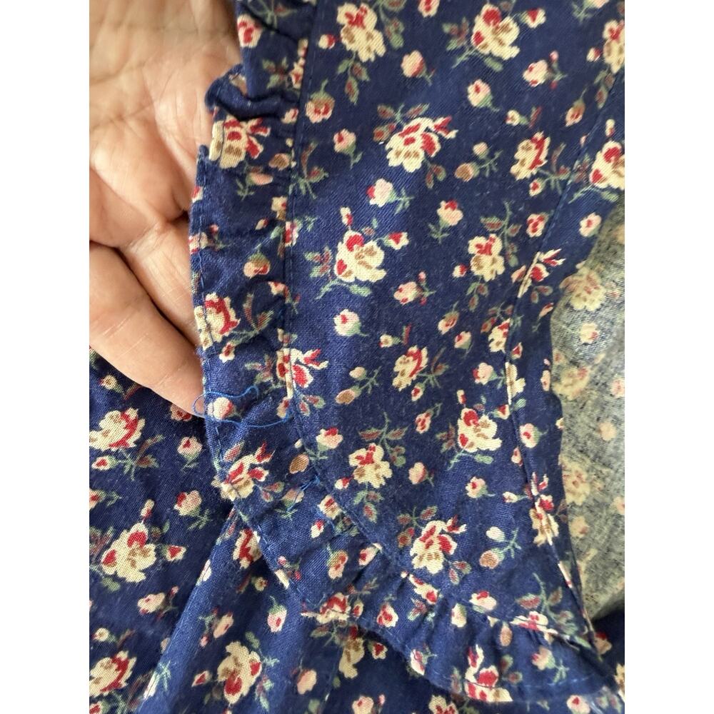 Laura Ashley Vintage bow ruffle collar prairie dress Cottage core Britain Sz-8 - Picture 11 of 15